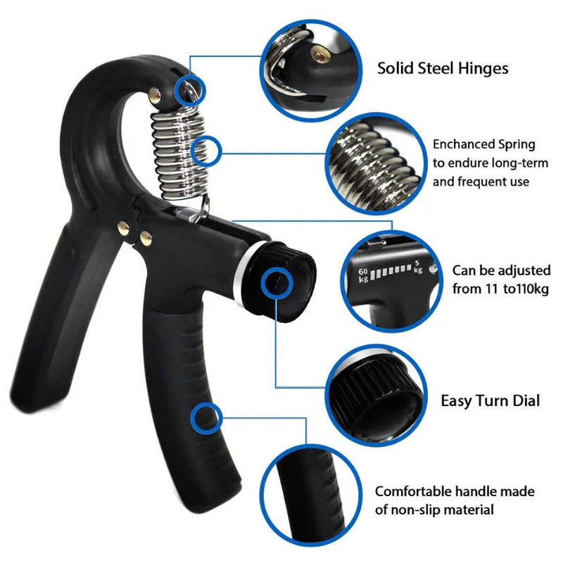 Pegador de Mola R-shaped para Treino de Força – Fortalecimento de Mãos e Antebraço